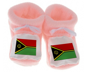Chausson bebé rosa vanuatu bandera