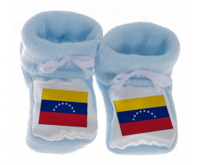 Chausson Bandera del Bebé Venezuela Azul