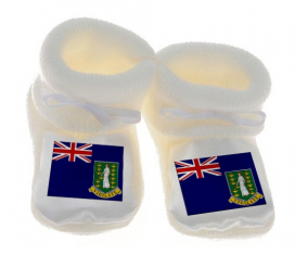Chausson Bandera del Bebé Islas Vírgenes Blancas