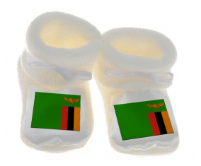 Chausson bebé Zambia Bandera color blanco