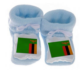 Chausson Bandera del Bebé Zambia Azul