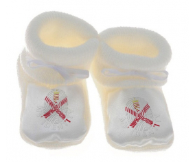 Chausson baby print My Identity Island en Jersey Color White