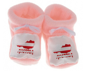 Chausson bebé Austria mapea color rosa
