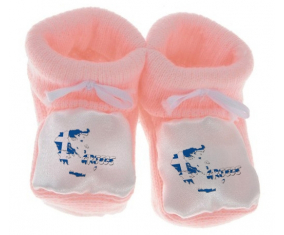 Chausson bebé Grecia mapea color rosa