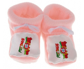 Chausson bebé Portugal mapea color rosa