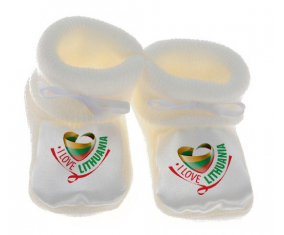 Chausson bebé me encanta Lituania color blanco