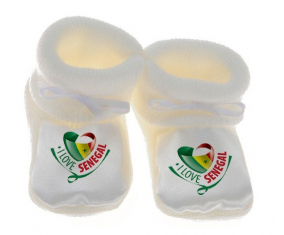 Chausson bebé amo a Senegal Blanco