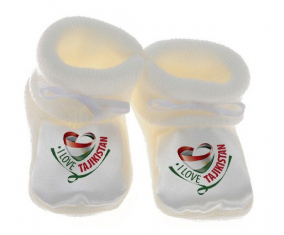 Chausson bebé me encanta el color tajakistán blanco