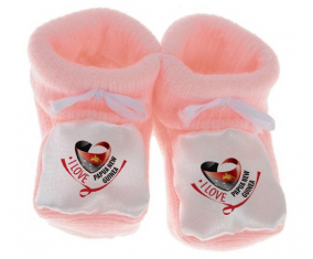 Chausson bebé I Love Papúa new Guinea color rosa