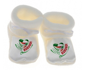 Chausson bebé me encanta Burundi color blanco