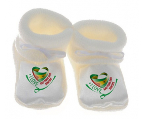 Chausson bebé me encanta Santo Tomé y Rincipe color blanco