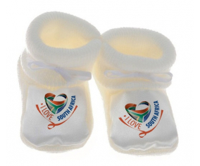 Chausson bebé amo a Sudáfrica Blanco
