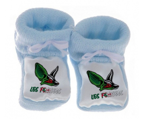 Chausson bebé Las heces Argelia fútbol color azul