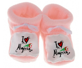 Chausson bebé me encanta Argelia - Bandera rosa