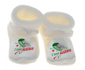 Chausson bebé me encanta argelia diseño 2 color blanco