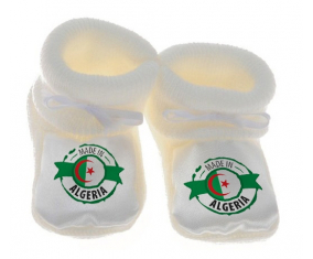 Chausson bebé hecho en Argelia Diseño 2 Blanco
