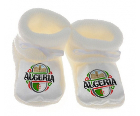 Chausson Bandera del Bebé Argelia Diseño 2 Blanco