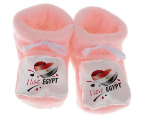 Chausson Bebé me encanta Egipto diseño 1 color rosa