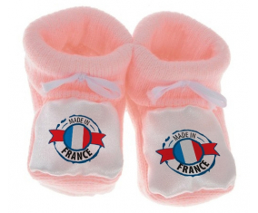 Chausson bebé hecho en France diseño 1 color rosa