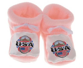 Chausson Baby Flag USA Pink