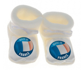 Chausson bebé hecho en blanco France