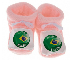 Chausson bebé hecho en brasil color rosa