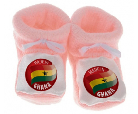 Chausson bebé hecho en ghana color rosa