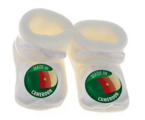 Chausson bebé hecho en CAMERÚN Blanco