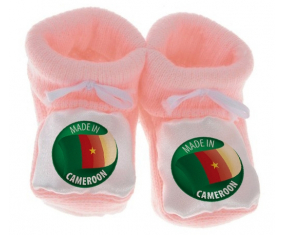 Chausson bebé hecho en camerun color rosa