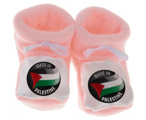 Chausson bebé hecho en palestina color rosa