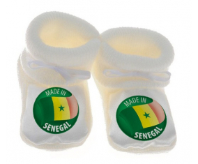 Chausson bebé hecho en SENEGAL blanco