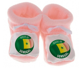 Chausson bebé hecho en SENEGAL color rosa