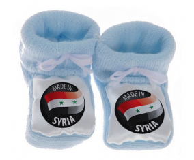 Chausson bebé hecho en azul SIRIA