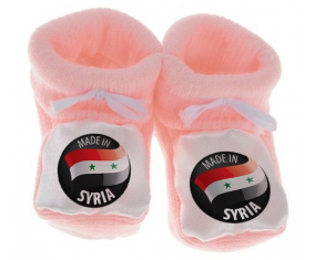 Chausson bebé hecho en SIRIA color rosa
