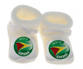 Chausson bebé hecho en blanco GUYANE