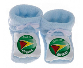Chausson bebé hecho en azul GUYANE