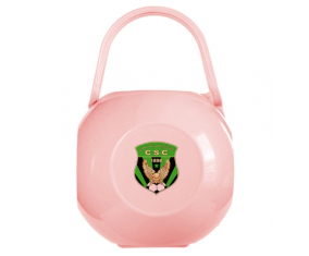 Caja de piruletas Constantinois Sports Club de color rosa