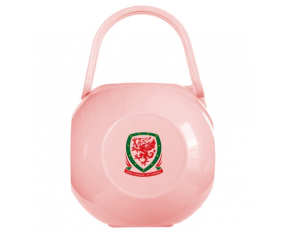 Caja de pezón rosa de la selección de fútbol de Gales