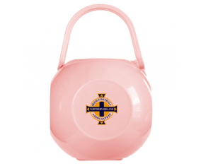 Caja de piruletas rosa de la selección de fútbol de Irlanda del Norte