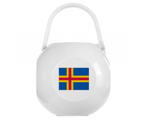 White Aland Islas Bandera Lollipop Box