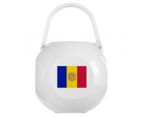 Caja de piruletas bandera blanca de Andorra