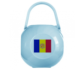 Caja de piruletas bandera de Andorra azul