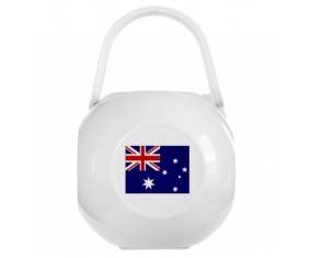 Caja de piruleta bandera de Australia blanca