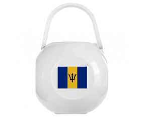 Caja de piruleta bandera de Barbado blanco