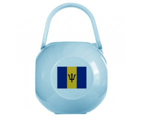 Caja de piruletas bandera de Barbado azul