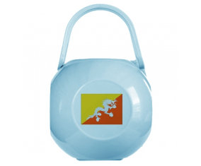 Caja de piruletas bandera de Bután azul