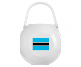 Caja de piruleta bandera de Bostwana blanca