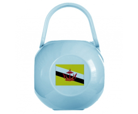 Caja lollipop bandera Brunei Darussalam azul