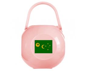 Caja de piruletas Pink Cocos Islands Flag