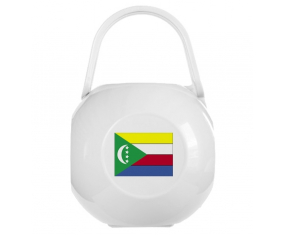 Caja de piruletas bandera de comoras blancas